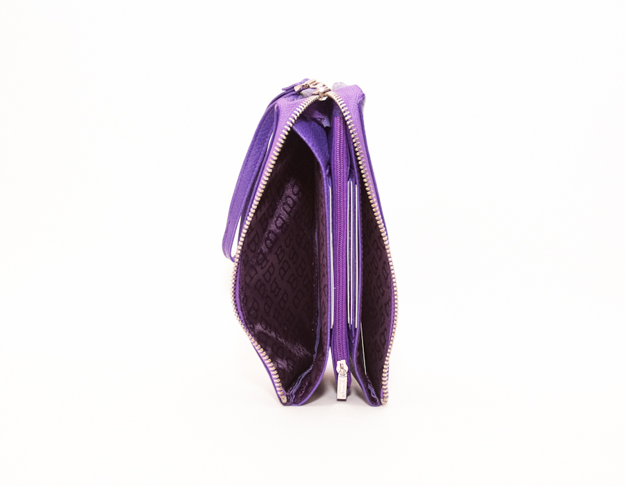 Фиолетовый кошелек из натуральной кожи